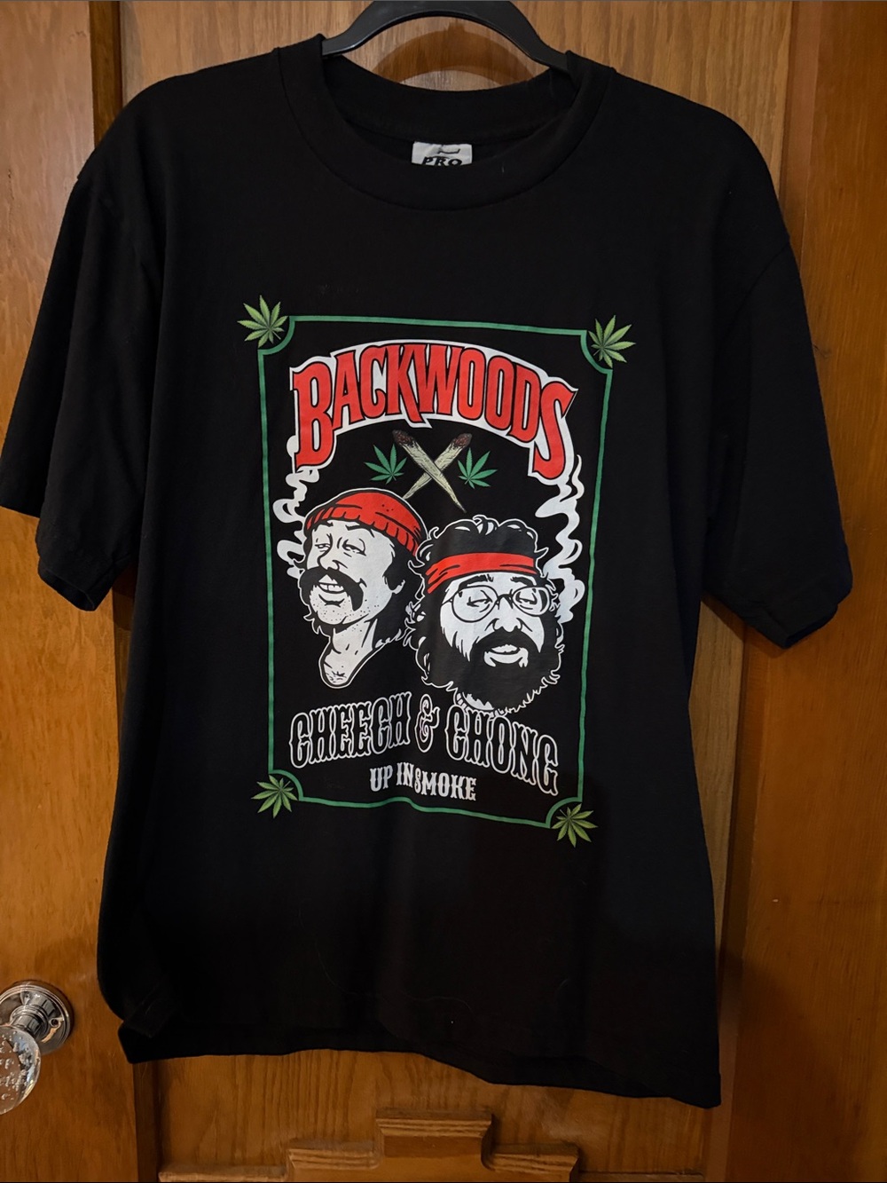 Black Graphic Tee - Cheech & Chong Design